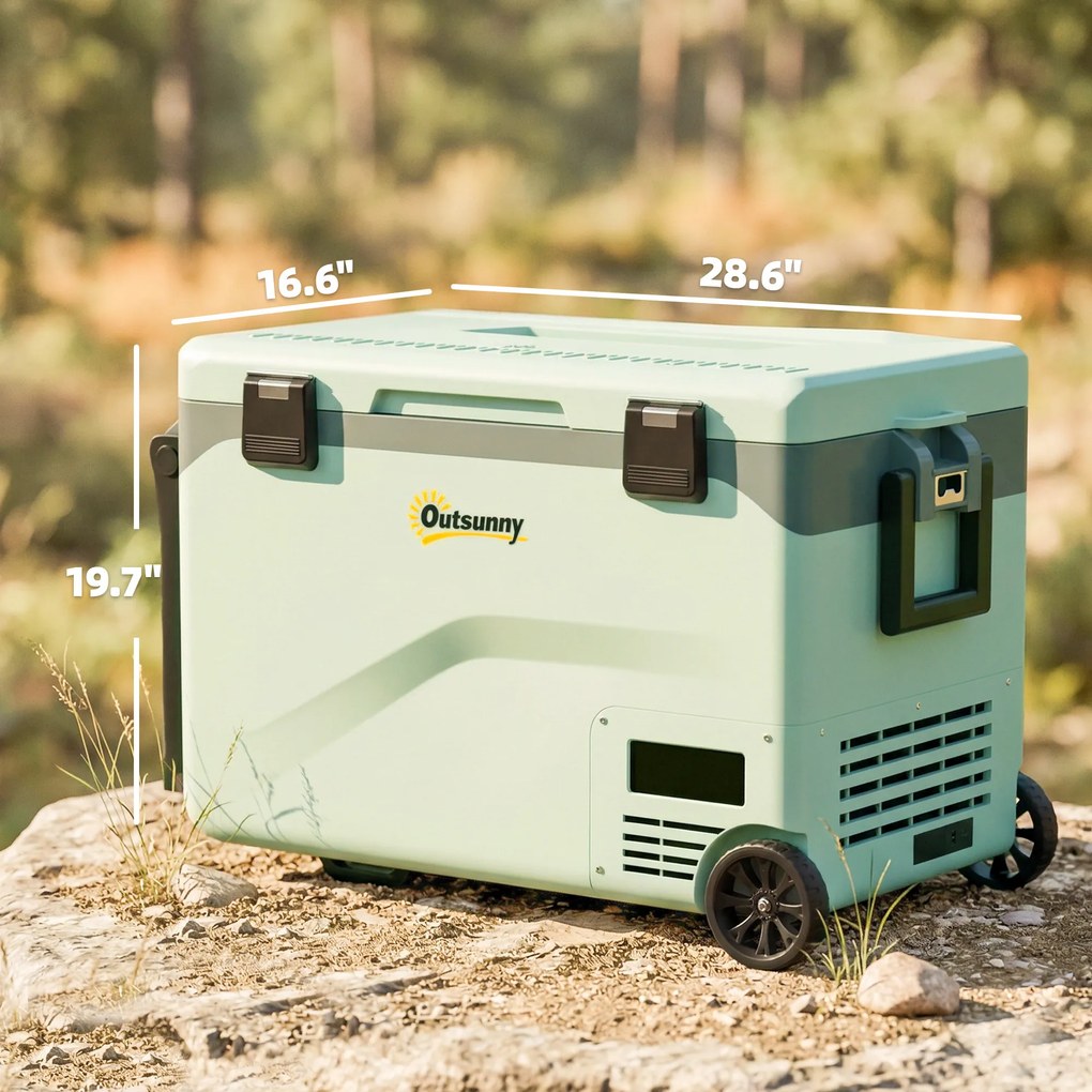 Outsunny Frigider Portabil 42,5L cu Compresor și Control prin Aplicație, -20℃ la 20℃ | Aosom Romania