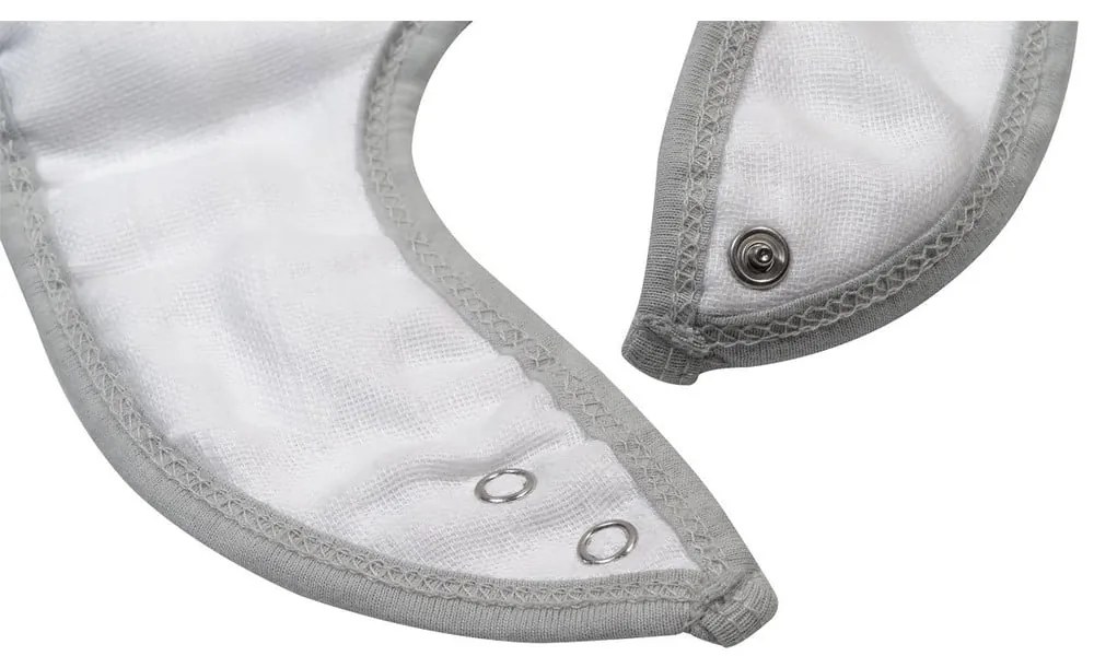 Bavețică din muselină Kindsgut Dots, gri