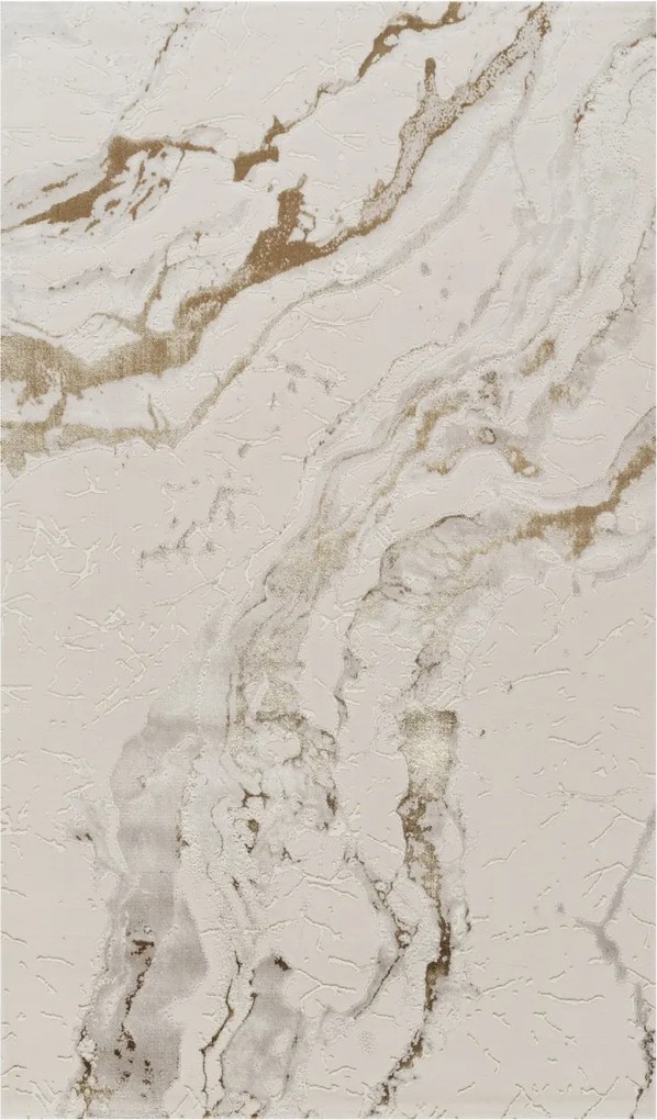 Covor Modern Living , Dormitor Dreptunghiular Asia F251B Gold (Alege dimensiunea: 80 x 150)