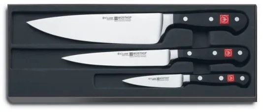 Wüsthof - Set 3 cuțite de bucătărie CLASSIC, negru
