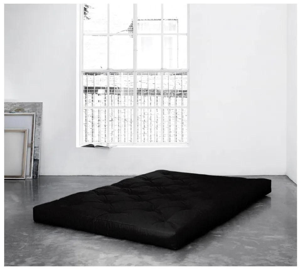 Saltea futon neagră mediu-fermă 160x200 cm Coco Black – Karup Design