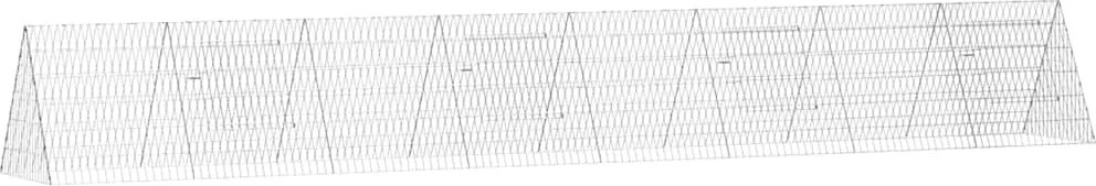 vidaXL Cușcă pentru pui Argintiu 430 x 55 x 55 cm Oțel Galvanizat