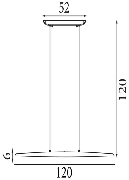 Searchlight 31501NA - Lustră suspendată pe cablu KENZIE, LED dimmabilă/29W/230V 2700/3000/4000K