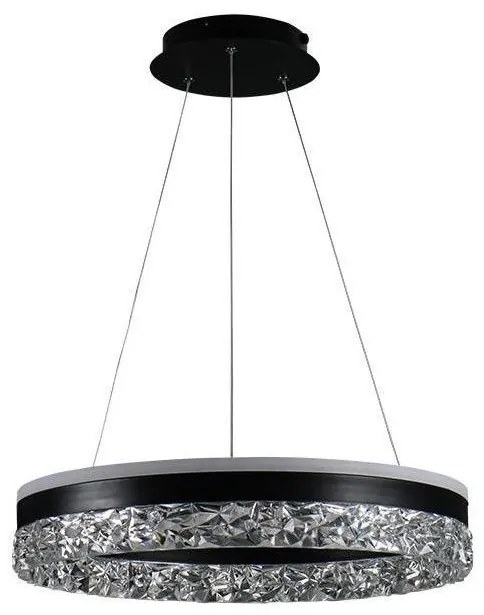 Lustră LED dimabilă pe cablu LED/80W/230V 3000-6500K negru + telecomandă