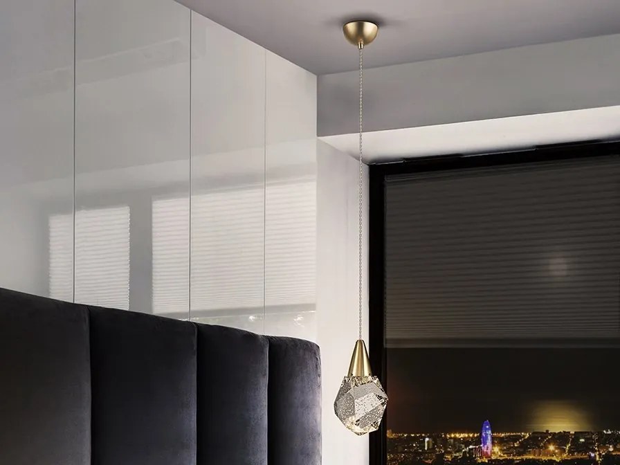 Lustra / Pendul LED design modern decorativ Aquaria auriu