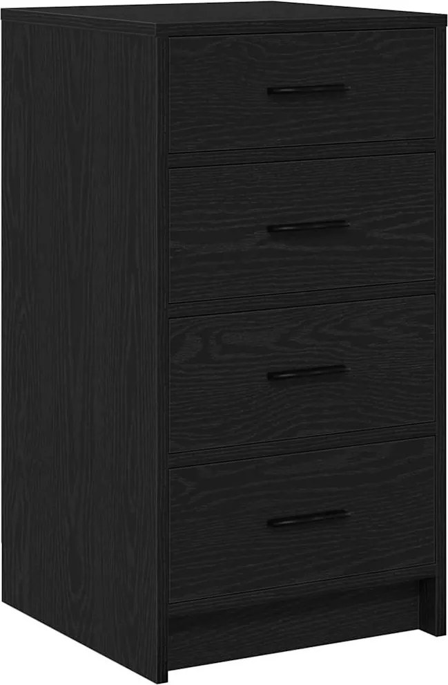vidaXL Bufet cu sertar Stejar negru 40 x 41 x 75 cm Lemn compozit
