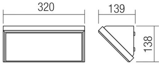 Redo 90160 - Aplică de perete LED pentru exterior MAKO, 21W, 230V, IP65