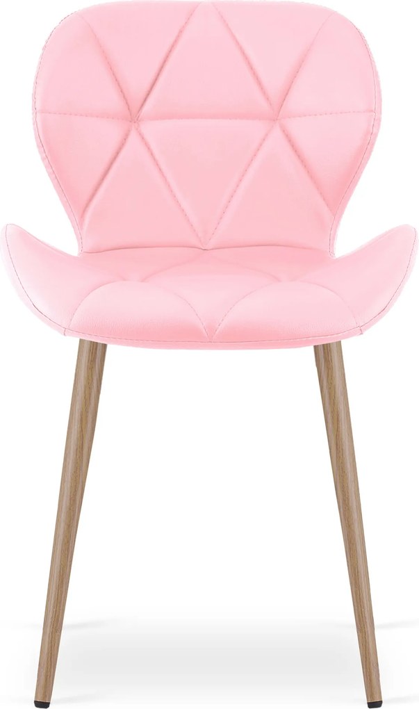 Scaun de sufragerie MANGO din piele ecologica, roz