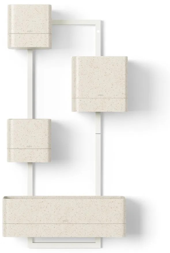 Ghivece 4 buc. din plastic pentru ierburi aromatice, de agățat, de perete Cubiko – Umbra