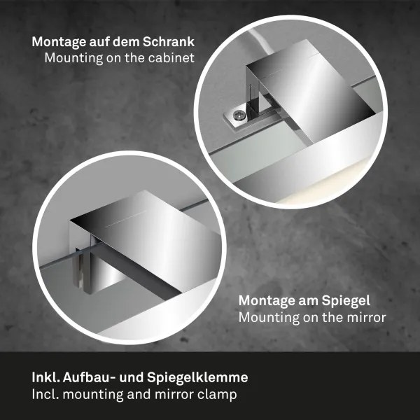 Briloner 2104-118-LED Iluminare pentru oglindă de baie LED/8W/230V 60 cm crom mat