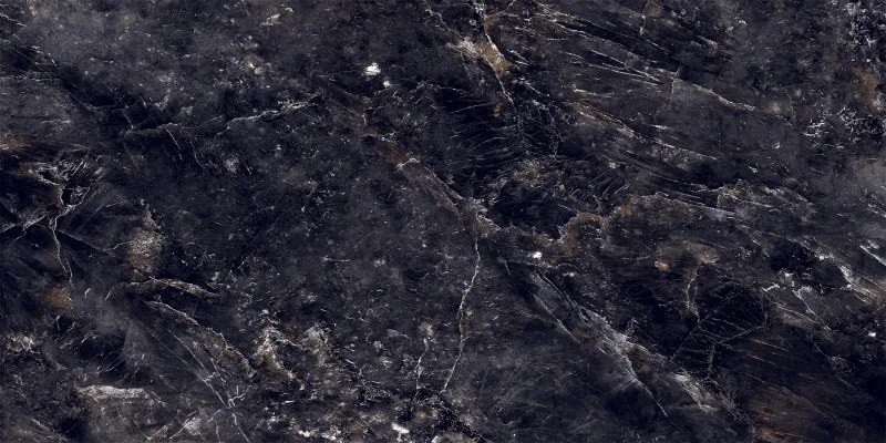Mexen Rokocha Gres negru lustruit rectificat G1, placă pardoseală-perete 120 x 60 cm, luciu înalt - TL205-120-060-01