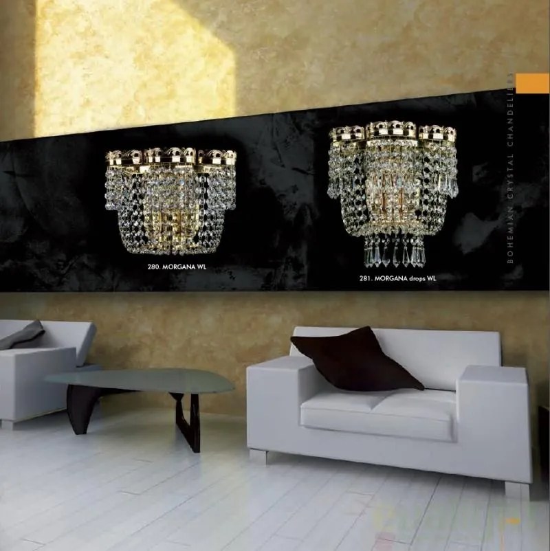 Aplica de perete Cristal Bohemia Exclusive Morgana drops WL CE