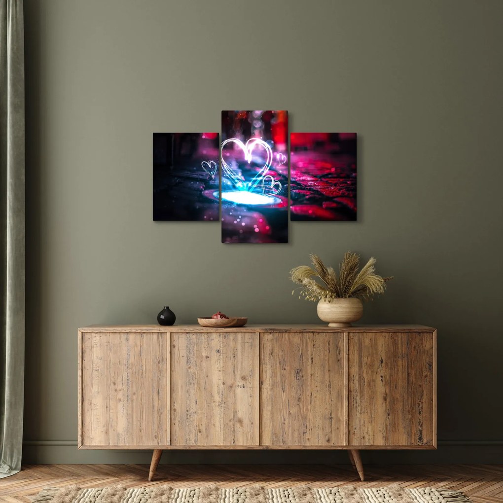 Tablou cu inima iluminată (90x60 cm)