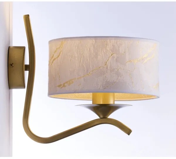 Jupiter 2111 - Aplică de perete KASZMIR 1xE27/15W/230V alb/auriu/decor de marmură