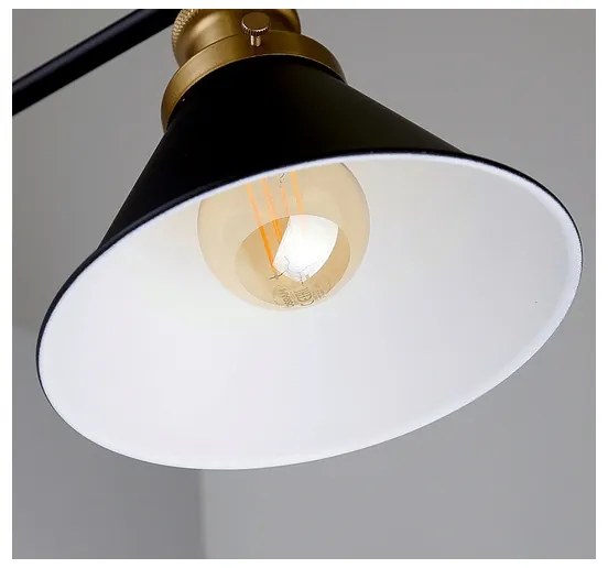 Lampă de perete FUNDO 1xE27/40W/230V negru/auriu
