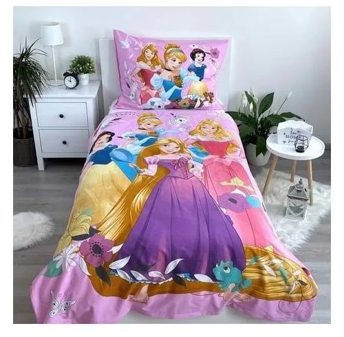 Lenjerie de pat pentru copii din bumbac pentru pat de o persoană 140x200 cm Princess – Jerry Fabrics