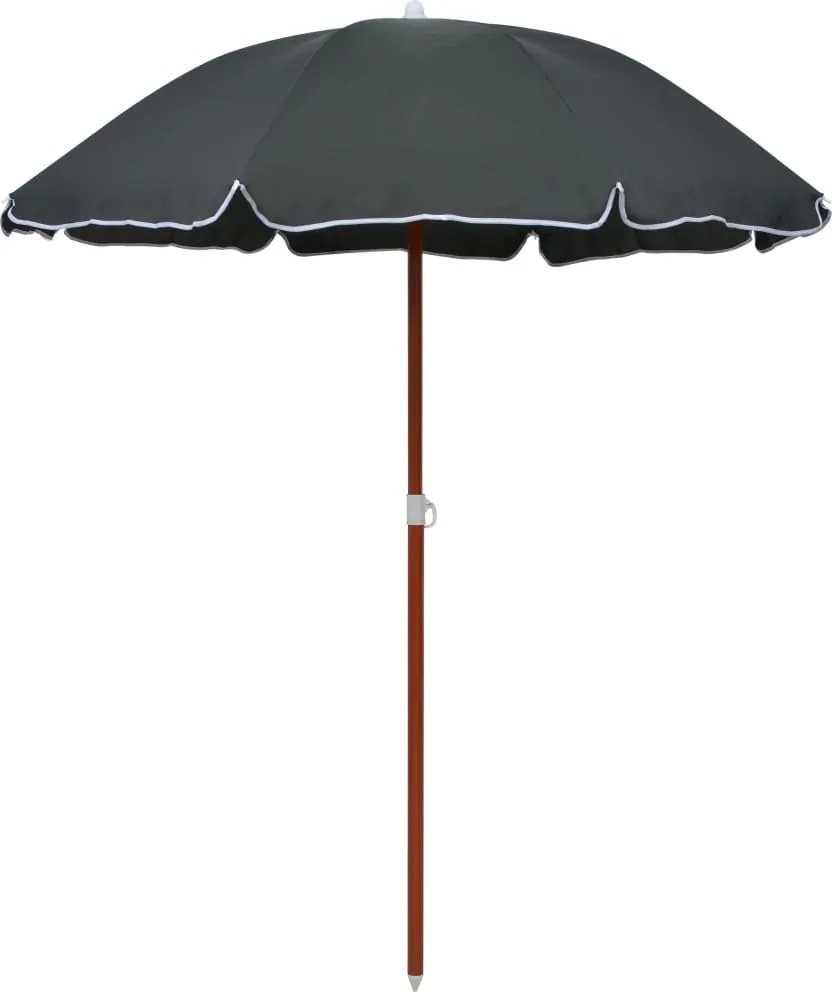 vidaXL Umbrelă de soare de grădină cu stâlp din oțel, antracit, 180 cm