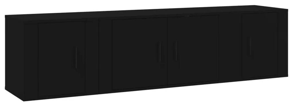 3188399 vidaXL Set dulapuri TV, 3 piese, negru, lemn prelucrat