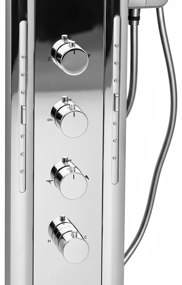 Panou de duș cu hidromasaj Aquajet crom