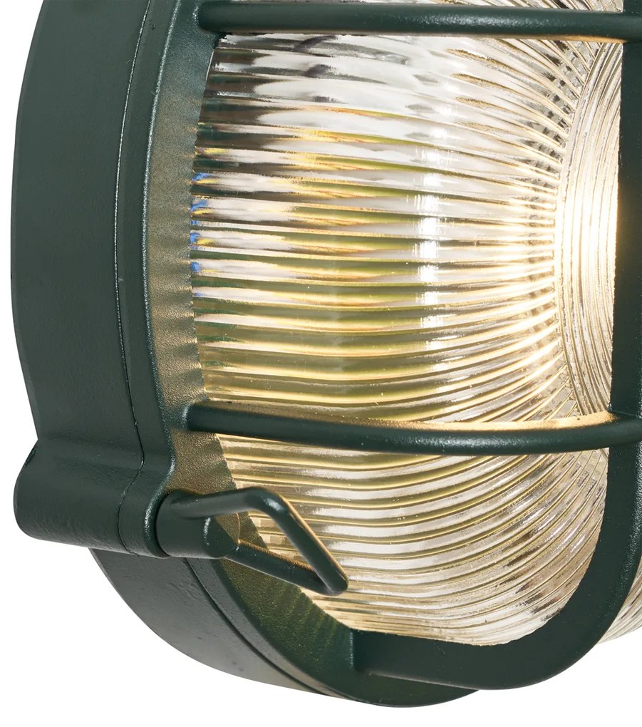 Lampă de exterior de perete și de plafon verde închis rotundă IP44 - Noutica