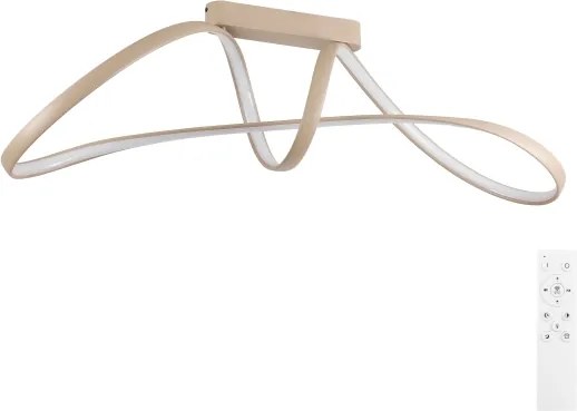 Brilagi-LED Lustră aplicată dimmabilă TWISTER LED/60W/230V 3000-6000K bej+telecomandă