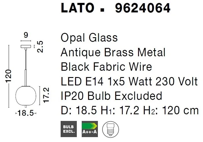 Lustra, Pendul modern Lato 18,5cm