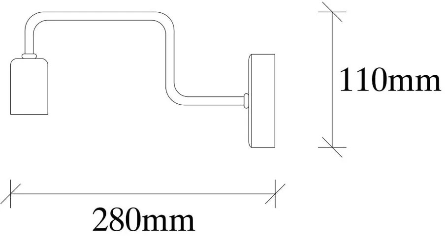 Aplică metalică Opviq lights Isidora, negru