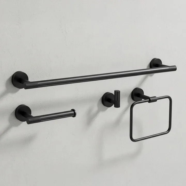 Set accesorii pentru baie GRID 4 piese negru