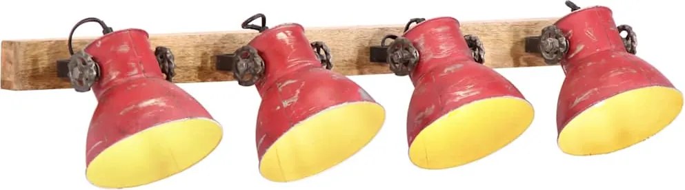 vidaXL Lampă de perete 25 W, roșu uzat, 90x25 cm, E27