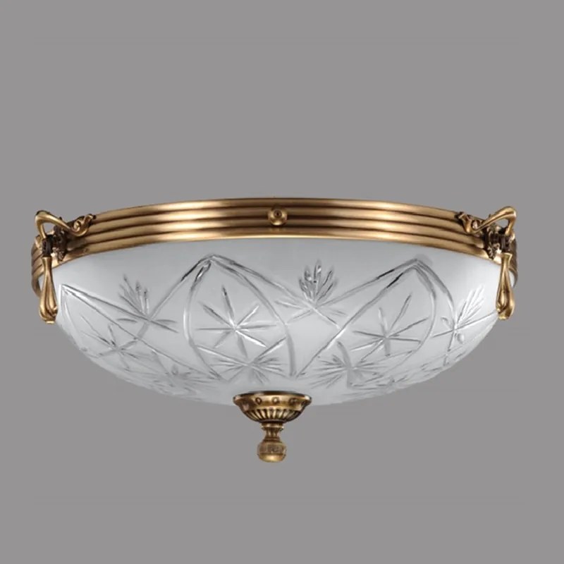 Plafoniera Elegante cu Diam 33 cm, Desing Clasic, Finisaj Bronz Antic - Bussy Lighting 3038-52-44