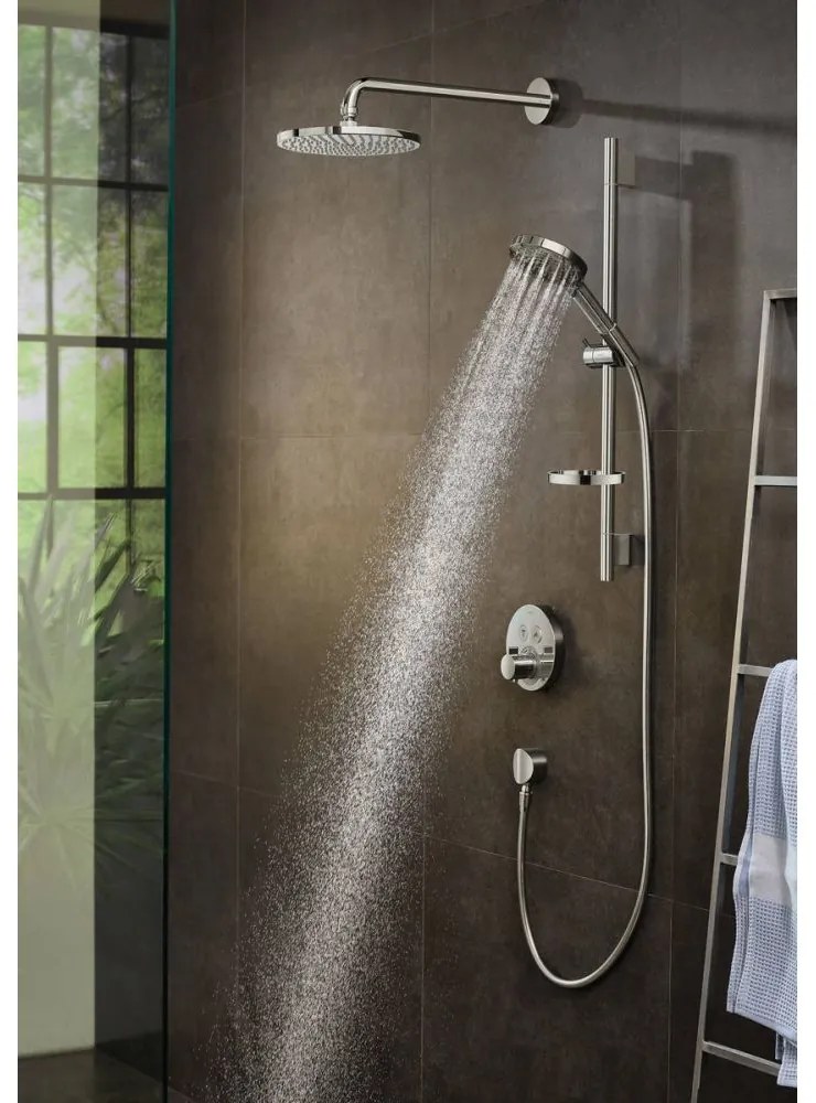 Baterie dus incastrata termostatata crom lucios Hansgrohe, ShowerSelect S Crom lucios