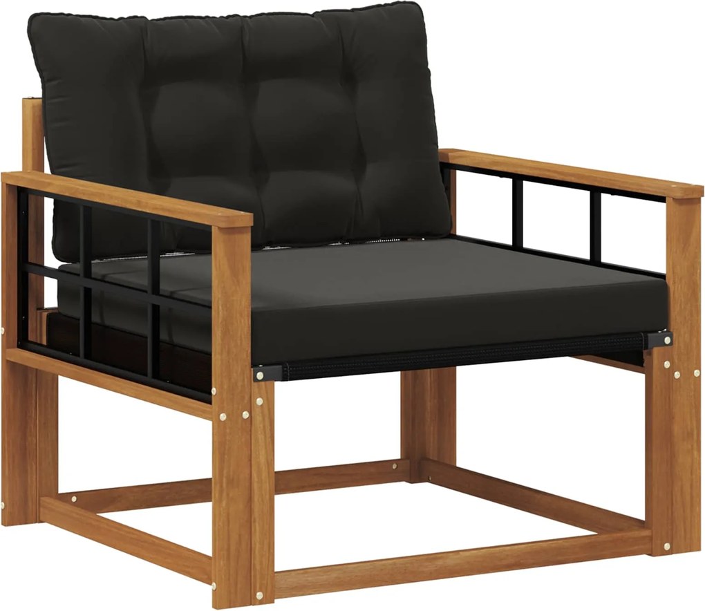 vidaXL Set de canapele de exterior Lemn solid de Acacia și Textilene