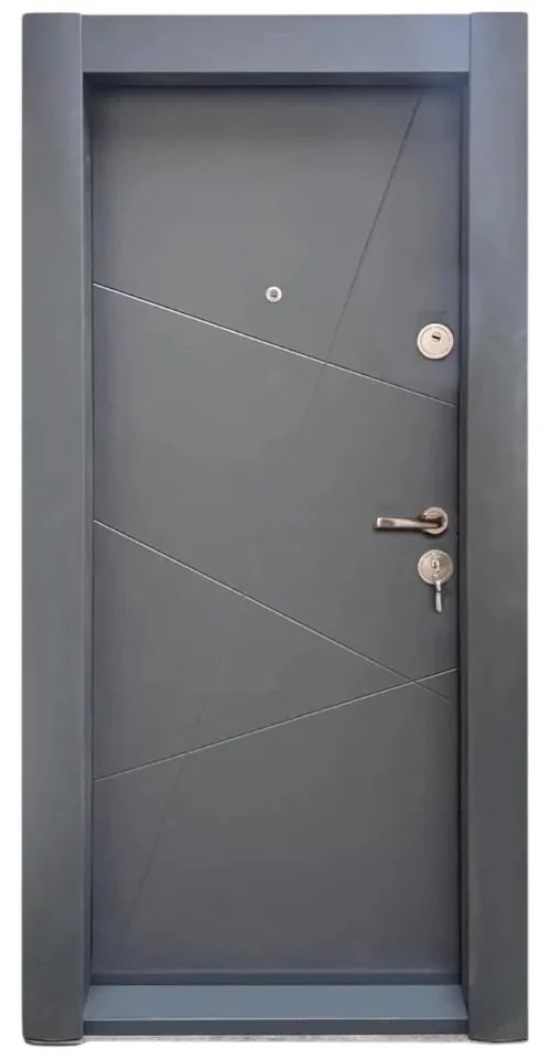 Usa metalica de apartament cu izolatie si vizor Novo Doors First Class NDS15, Cu toc imbracat si folie PVC, Deschidere Stanga Dreapta, Dimensiune