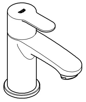 GROHE 23039002 - Baterie monocomandă EUROSTYLE COSMOPOLITAN, mărime XS, crom