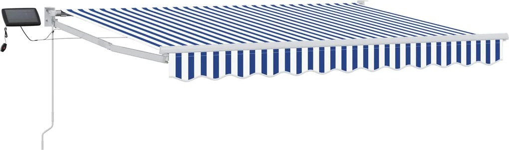 vidaXL Marchiză retractabilă manuală cu led-uri 3 x 2,5 m