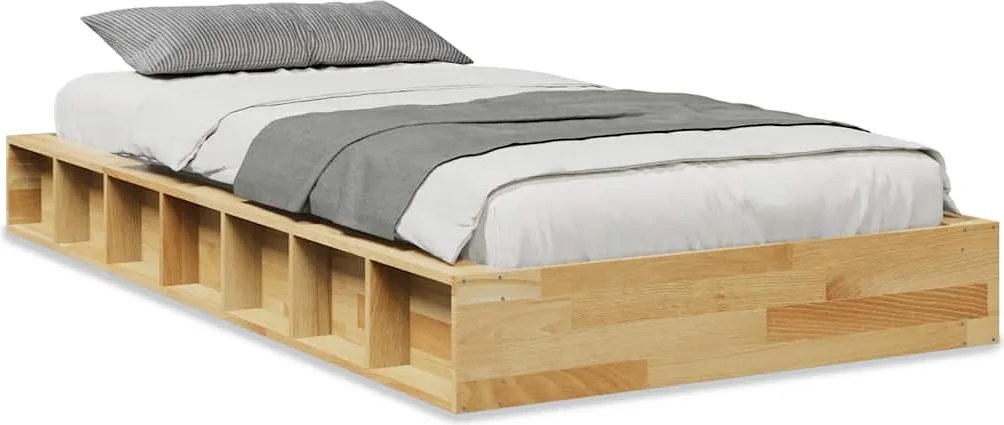 vidaXL Cadru de pat fără saltea 80x200 cm din lemn masiv de stejar