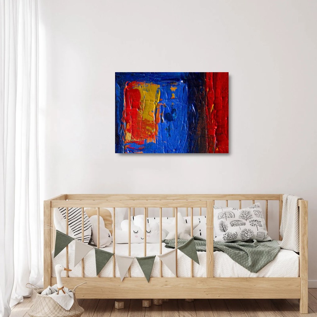 Tablou pe sticlă cu culorile pentru artiști (70x50 cm)