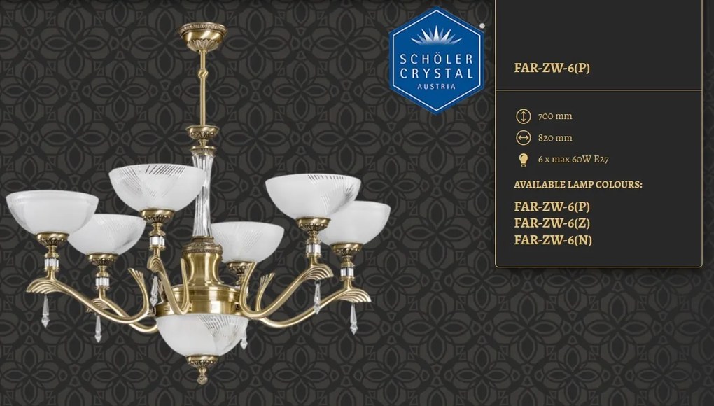 Candelabru 6 brate design clasic realizat manual Farini