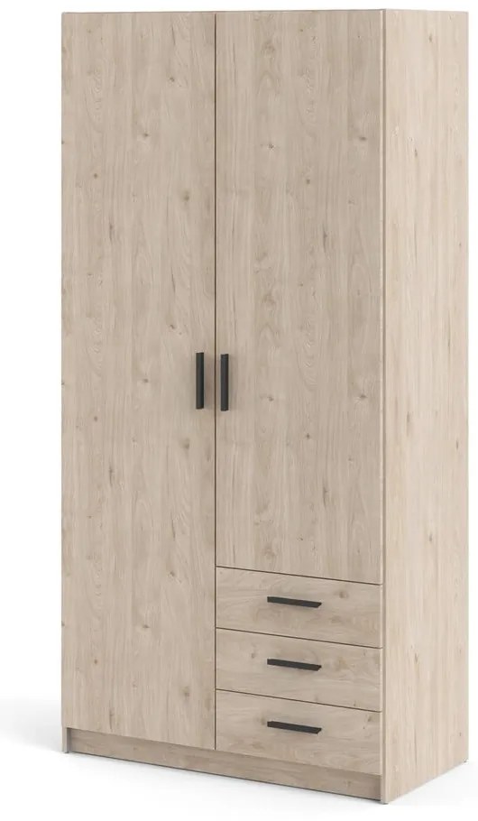 Șifonier în culoare naturală cu aspect de lemn de stejar 99x200 cm Sprint – Tvilum