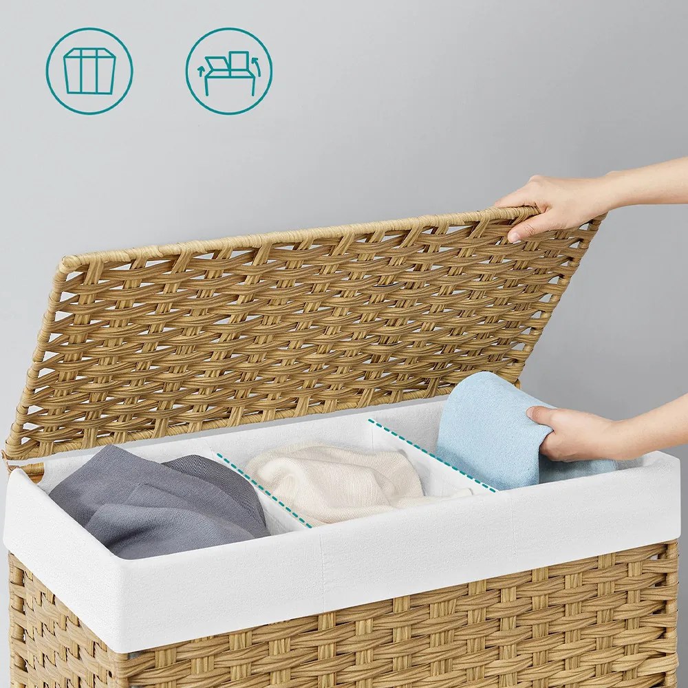 Coș de rufe din plastic 66 x 33 x 66 cm