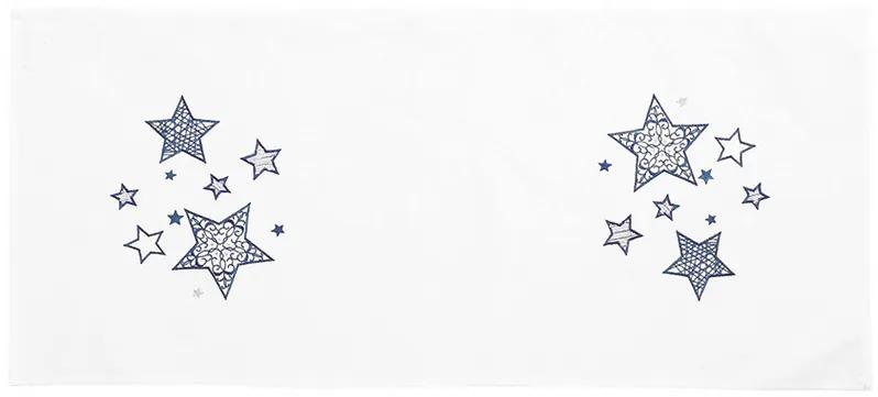 Traversă de masă de Crăciun Blue stars, 40 x 90 cm, 40 x 90 cm