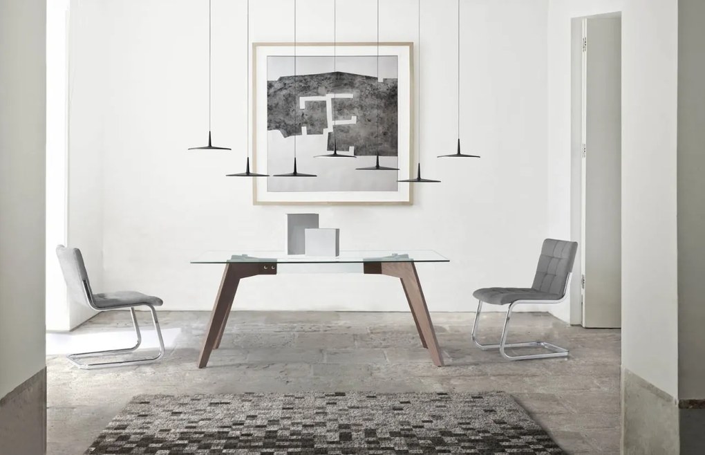 Masa dining design deosebit Walnut Wood, 160x95cm AC-W1008DT