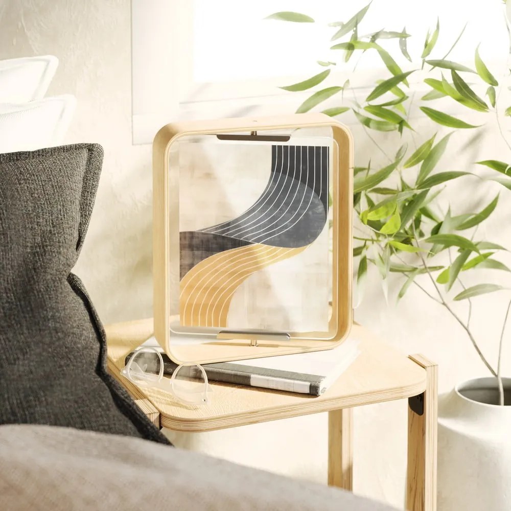 Ramă foto în culoare naturală cu picior de susținere din lemn 26x31,5 cm Bellwood – Umbra