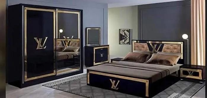 Set dormitor Lv negru auriu