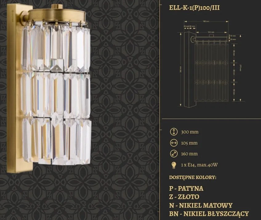 Aplica de perete LUX, realizata manual ELLINI