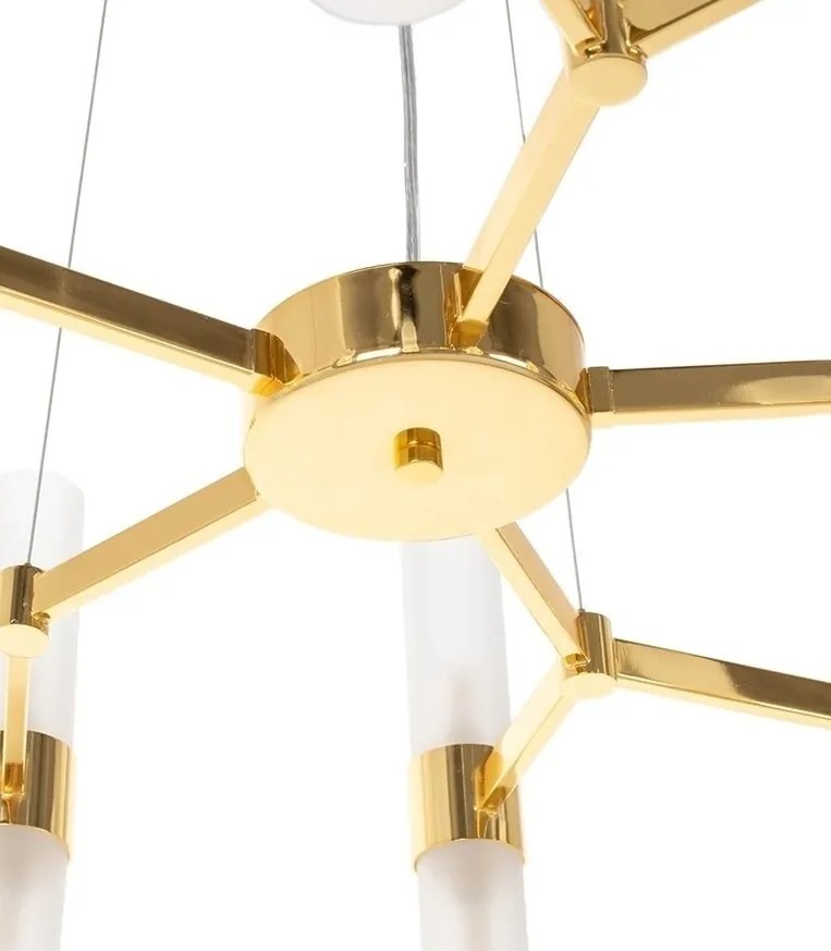 Lustra suspendata design mimimalist Tub 10 auriu