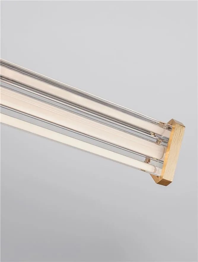 Lustra LED 3000K suspendata design liniar PHEME auriu periat