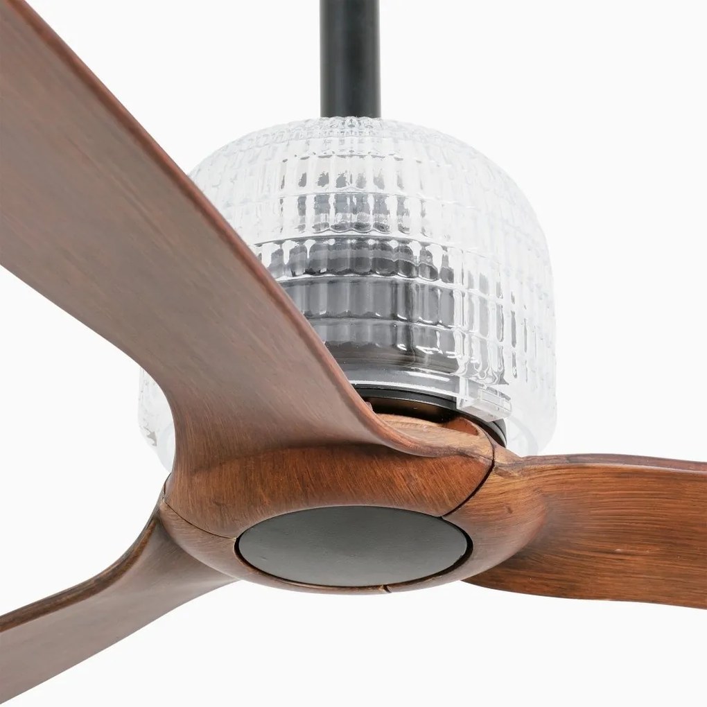 Ventilator cu telecomanda DECO FAN M negru/maro