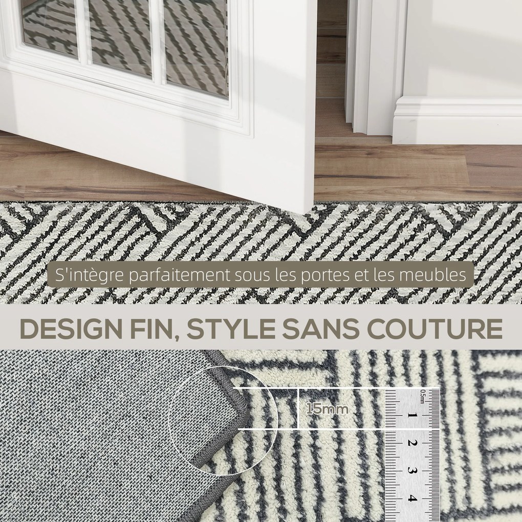 HOMCOM Covor salon 170 x 120 cm blănuri scurte lavabil în mașină hipoalergenic pentru sufragerie, dormitor, birou, gri | Aosom Romania