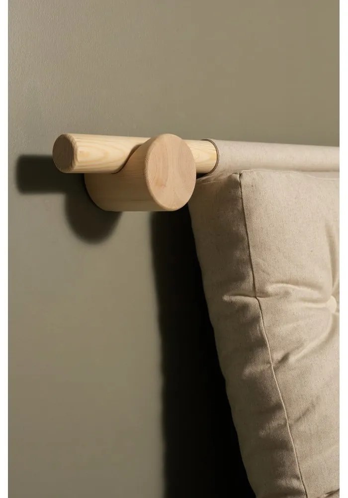 Canapea crem extensibilă cu tapițerie din catifea reiată 135 cm Hooked – Karup Design